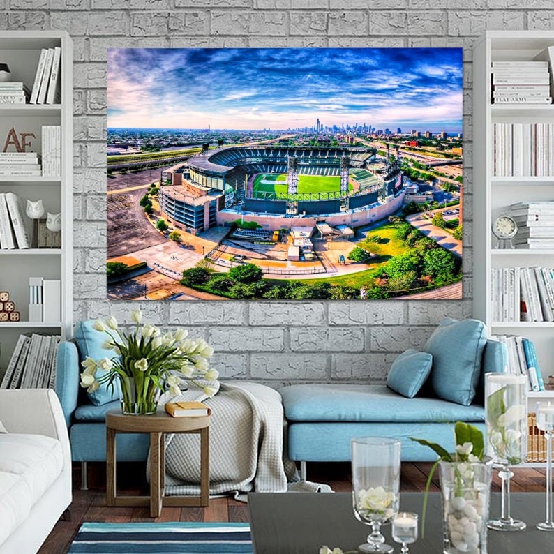 White Sox Stadium Chicago Canvas, Guaranteed Rate Field, Chicago Baseball, Chicago Wall Decor, by Will Byington Photography image 1