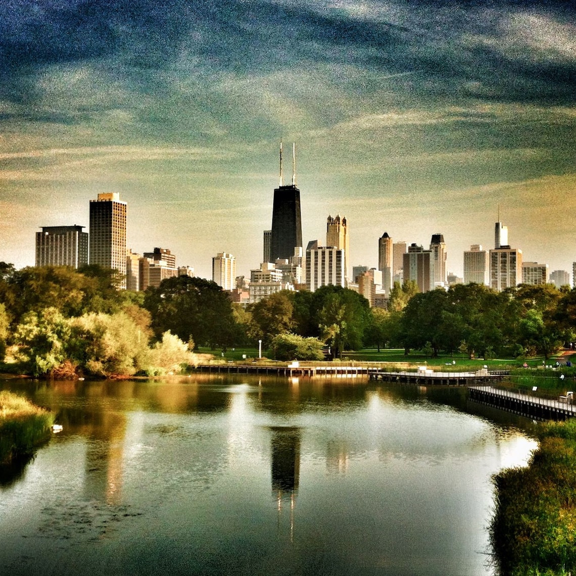 Chicago Skyline Photo Print Lincoln Park Chicago Chicago Etsy