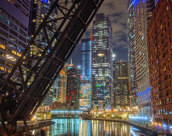 500 Piece (13x19in) Chicago Night River Puzzle