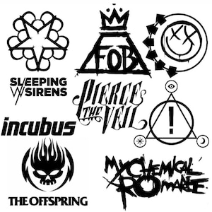 Punk Rock Decals | Emo music stickers | my chemical romance | Fall out boy | Incubus | etc