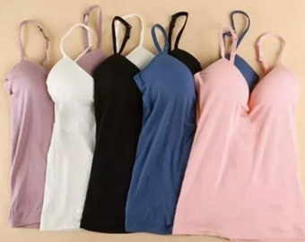 tops with built in bra
