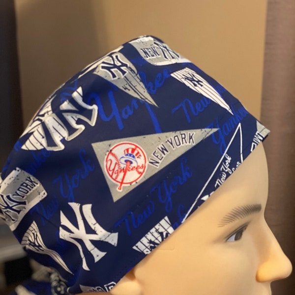 New York Yankees scrub cap, UniSex Nurse hat, Surgical scrub hat, Medical scrub cap