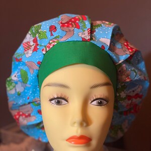 Christmas Kittens Nurse Scrub Cap-Bouffant Surgical Scrub Hat - Bouffant Chemo hat