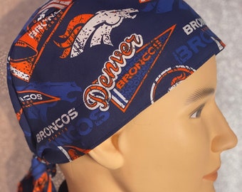 Denver Broncos Unisex Scrub Cap, Nurse Cap, Chemo Cap, Foodservice, Healthcare Worker