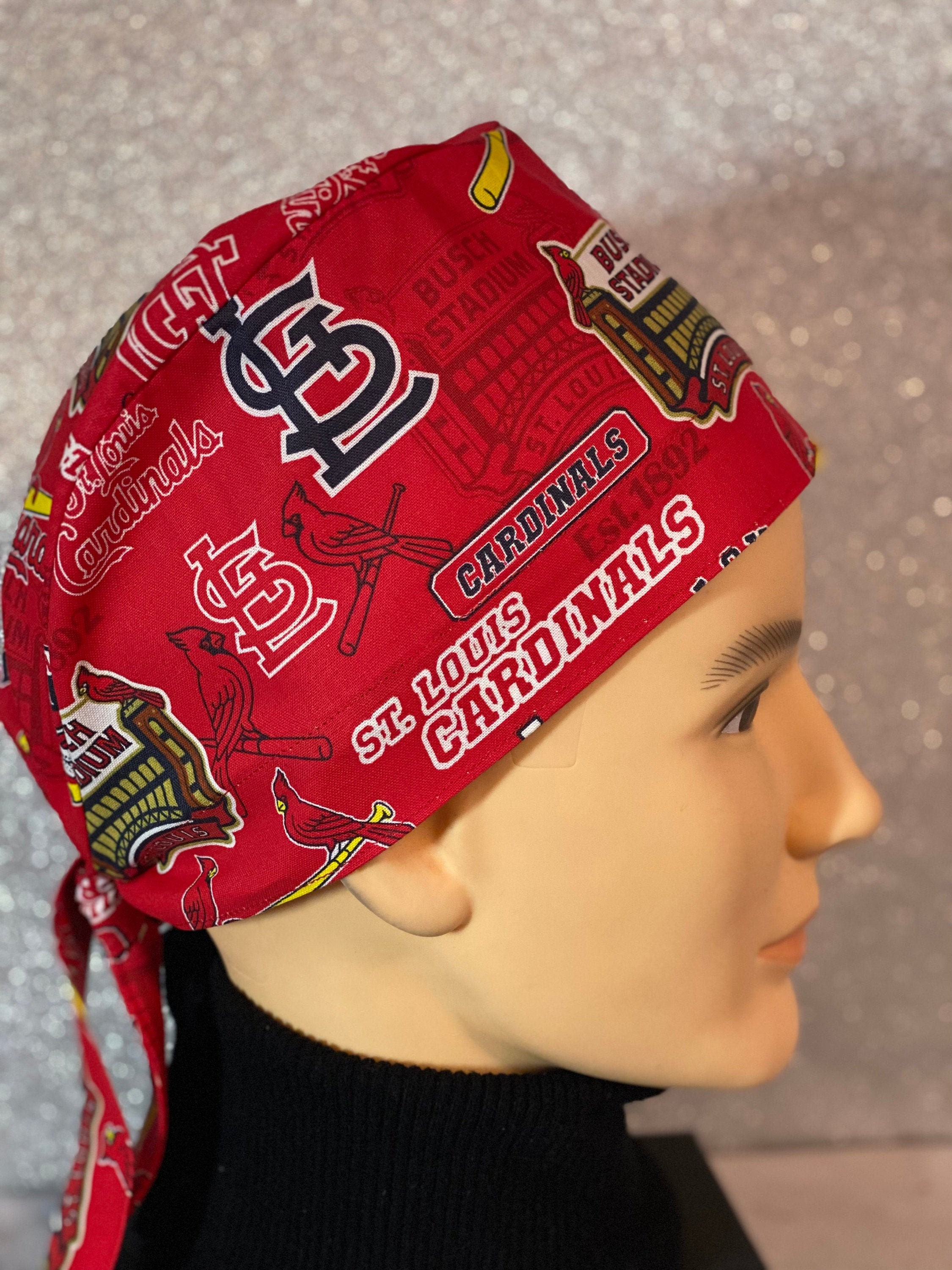 Louisville Cardinals NCAA Tie Back Scrub Cap Nurse Hat 