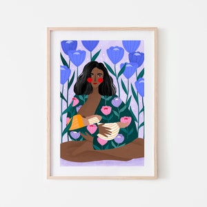 Stampa artistica sull'allattamento al seno - Poster per neomamme, illustrazione sulla maternità, regalo per baby shower, decorazione per ostetrica, opera d'arte unica per donna