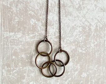 Brass Circles Necklace