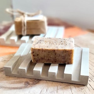 Handmade Concrete Soap Dish / Draining Soap Dish / Dish For Shampoo Bars