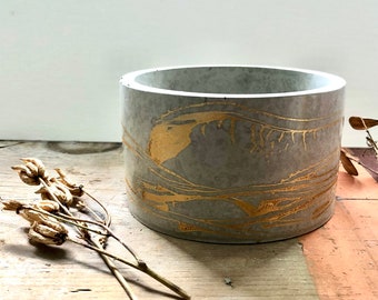 Unique Concrete and Metallic Planter / personalised / home decor / Gift /