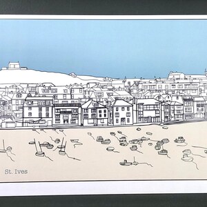 FREE UK POSTAGE / St Ives Print / Line Drawing / Coastal Art / Gift image 2