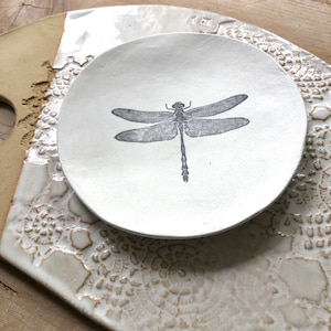 Handmade Unique Clay Dragonfly Dish /Jewellery Dish / Wedding Gift / Gift image 3