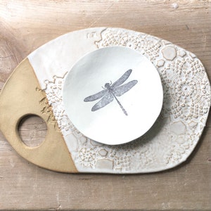 Handmade Unique Clay Dragonfly Dish /Jewellery Dish / Wedding Gift / Gift image 6