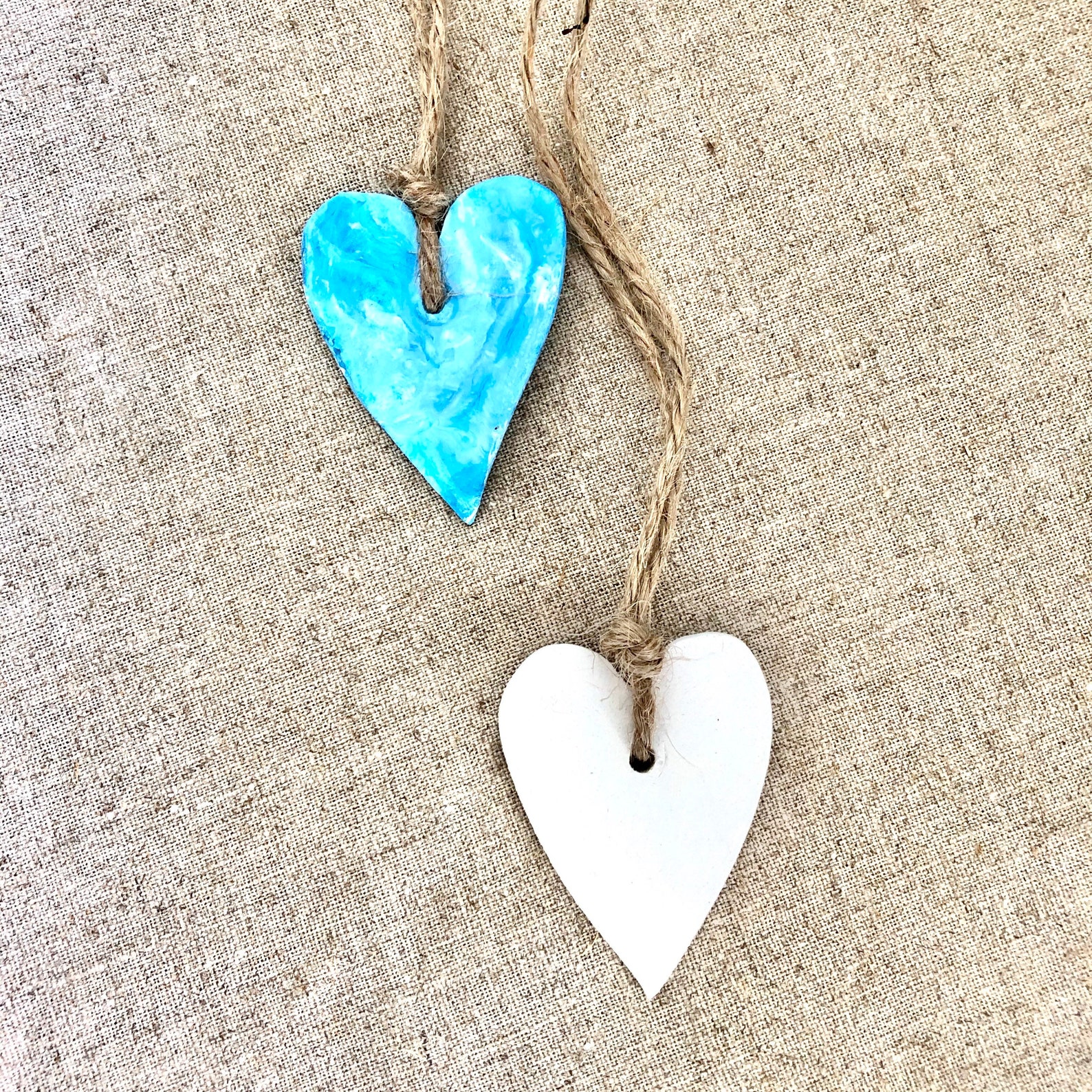 Ceramic Clay Decorative Hearts / Personalised Gifts / Party Etsy