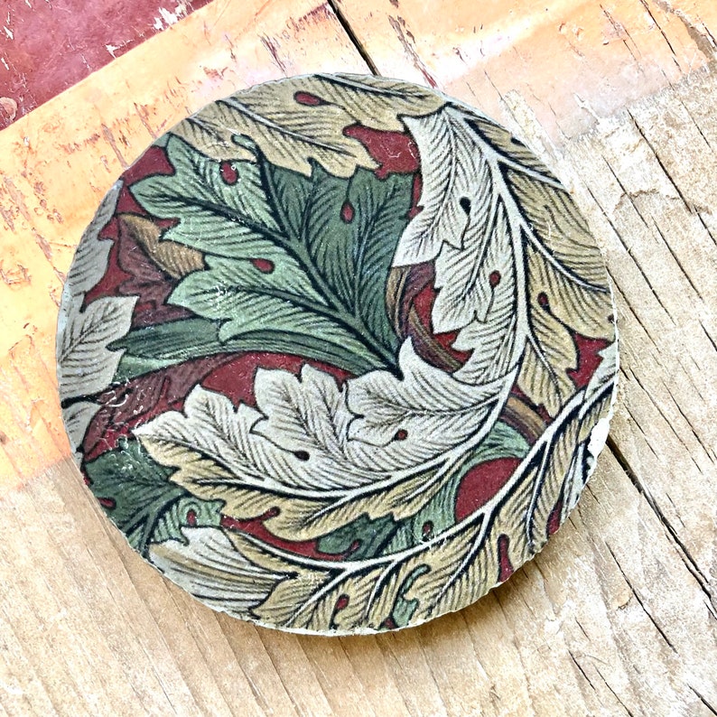 Handmade Concrete William Morris Style Design Coaster Set / Concrete Coaster Set / Coasters With Holder image 10