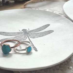 Handmade Unique Clay Dragonfly Dish /Jewellery Dish / Wedding Gift / Gift image 5