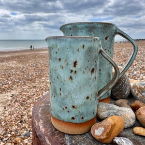 Hand Built Ceramic Stoneware Jug / Unique Design / Flower Jug / Pourer