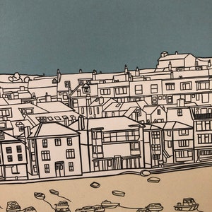 FREE UK POSTAGE / St Ives Print / Line Drawing / Coastal Art / Gift image 6
