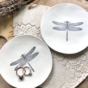 Handmade Unique Clay Dragonfly Dish /Jewellery Dish / Wedding Gift / Gift image 9