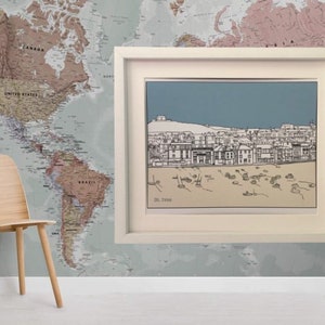 FREE UK POSTAGE / St Ives Print / Line Drawing / Coastal Art / Gift image 4