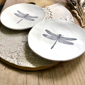 Handmade Unique Clay Dragonfly Dish /Jewellery Dish / Wedding Gift / Gift image 4