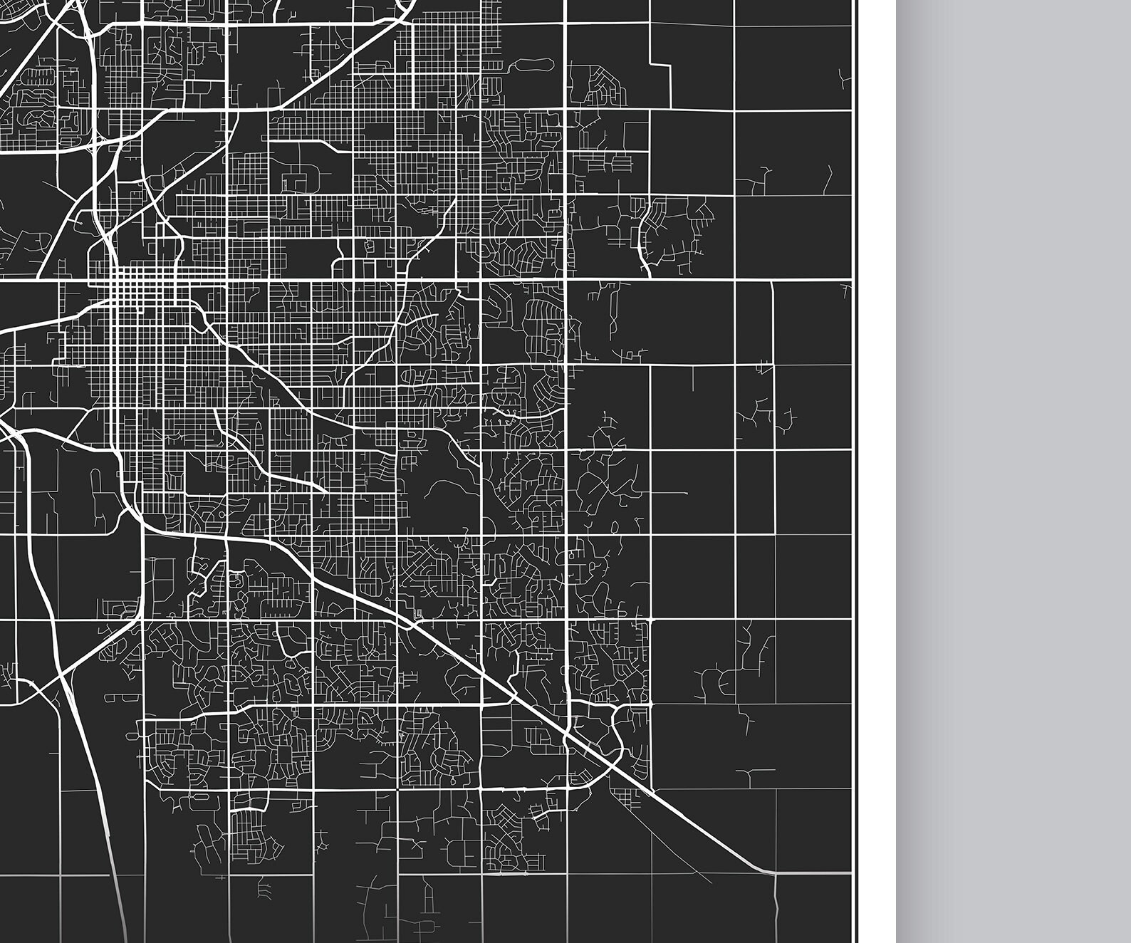 LINCOLN Nebraska. City Map. Printable Road Map. Affordable | Etsy