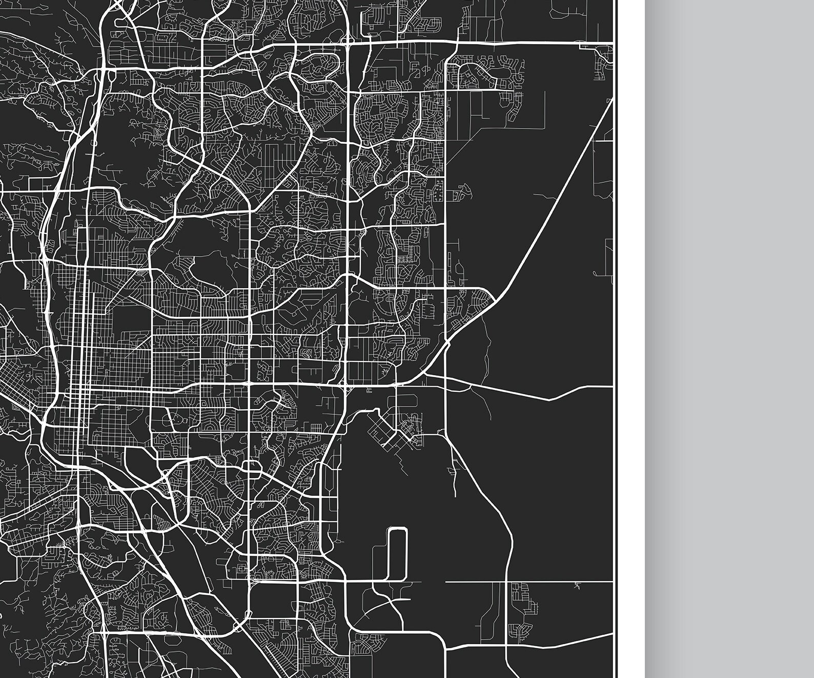 COLORADO SPRINGS Colorado. City Map. Printable Road Map. | Etsy