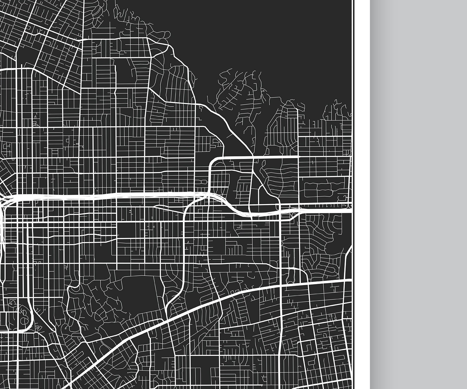 PASADENA California. City Map. Printable Road Map. Street Map. Etsy