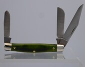 Schrade Old Timer 34OT Middleman Jack with Hunter Green Bone Handles