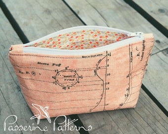 Zipper Pouch PDF Sewing Pattern / Beginner Pouch Pattern / Project Bag / Ditty Bag / DIY / Toiletry Bag / Comestic Bag