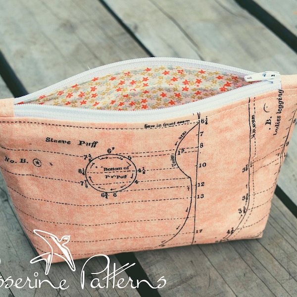 Zipper Pouch PDF Sewing Pattern / Beginner Pouch Pattern / Project Bag / Ditty Bag / DIY / Toiletry Bag / Comestic Bag