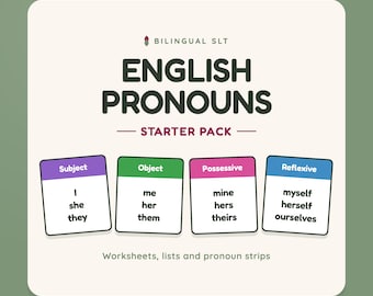 Arbeitsblätter zu englischen Pronomen
