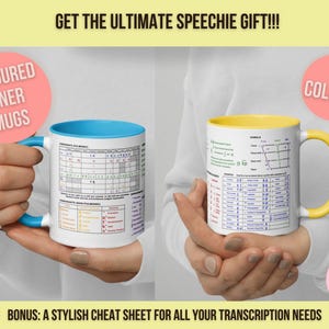 Tabla del alfabeto fonético internacional en una taza de color pastel, regalo de lingüística imagen 2