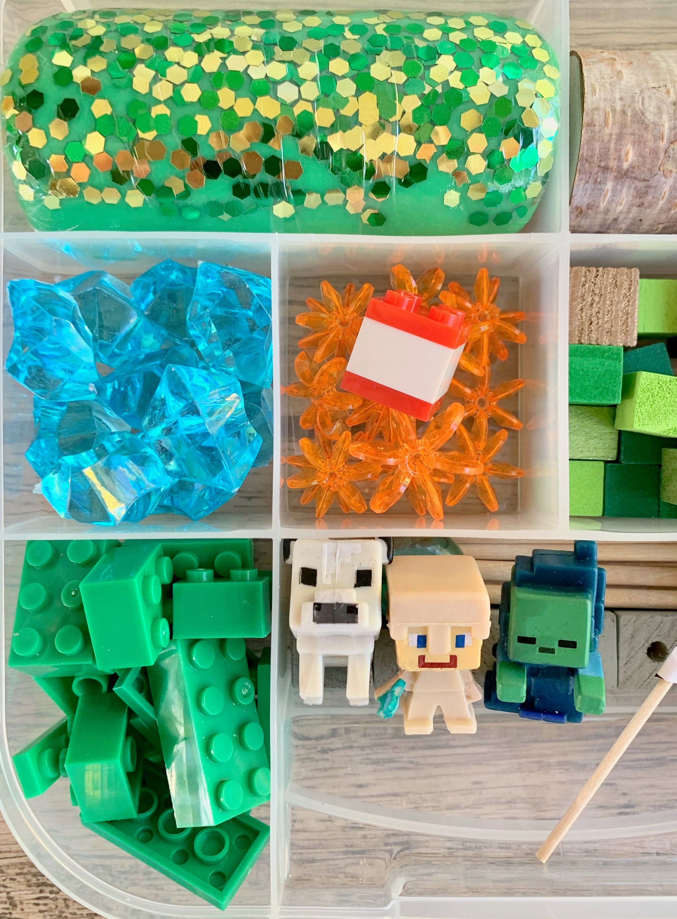 Minecraft Inspired Play Dough and Magic Sand Sensory Kit Etsy