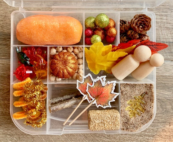 Fall Play Dough and Magic Sand Sensory Kit