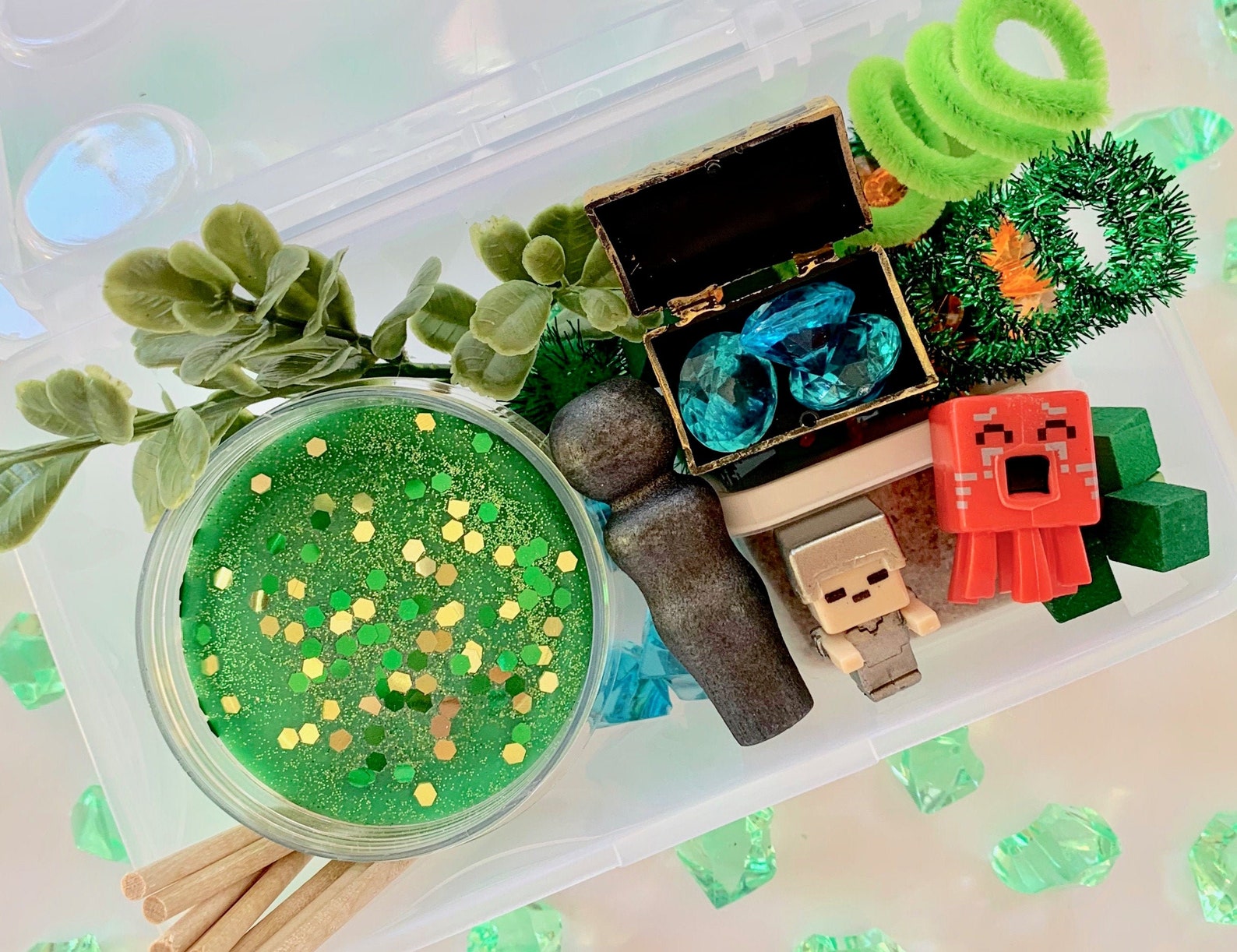 Mini Minecraft Inspired Play Dough Kit Etsy
