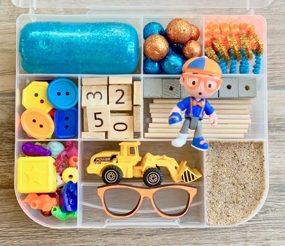 Blippi Inspired Play Dough and Magic Sand Sensory Kit