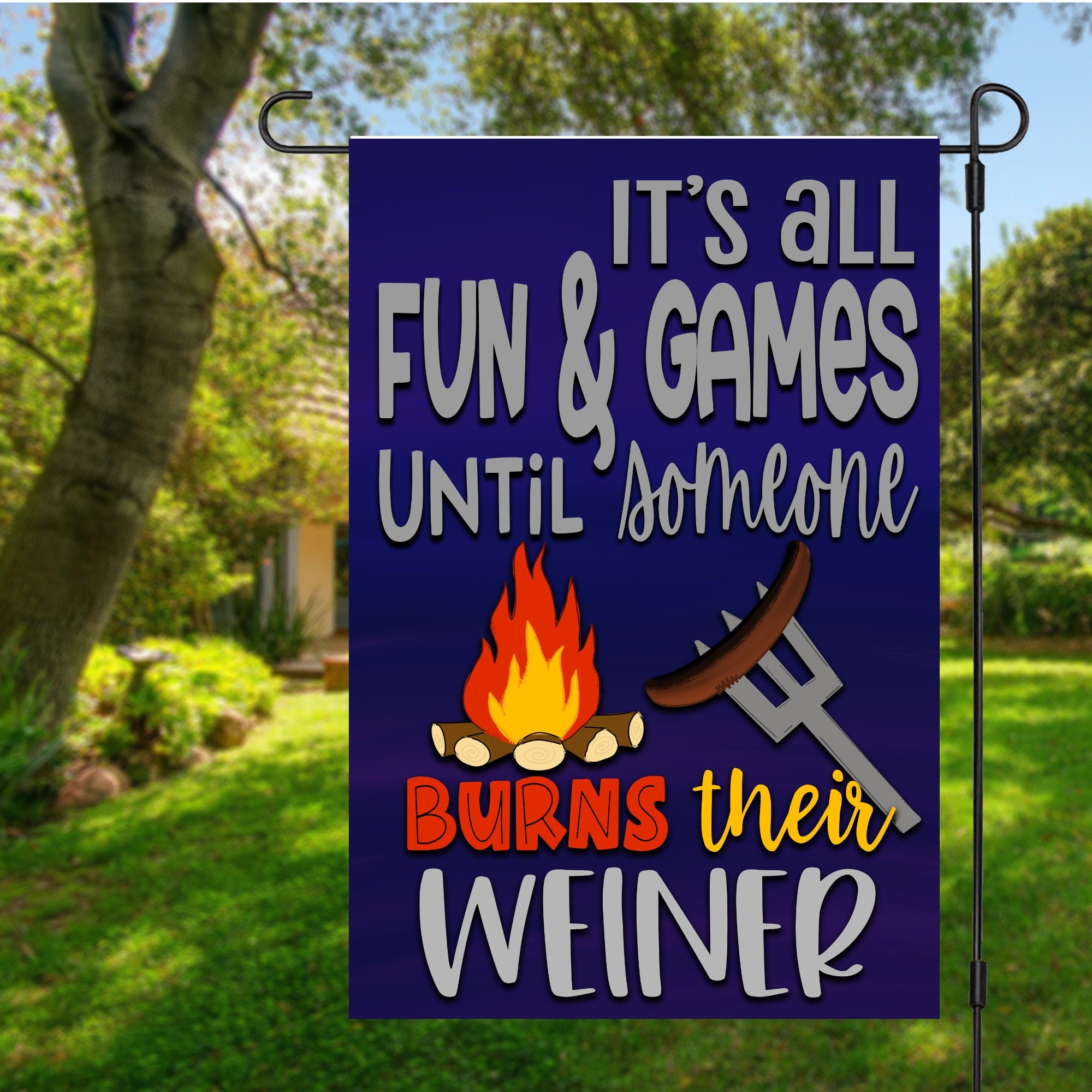 Happy Campers Flag Camping Flag Funny Camping Garden Flag Etsy