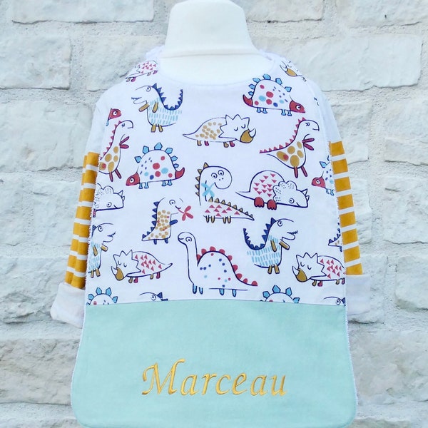 Serviette / bavoir de table pour enfant école / maternelle / cantine personnalisé avec broderie du prénom