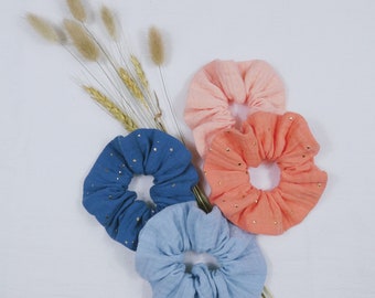 Scrunchie / chouchou / élastique cheveux / accessoire cheveux en double gaze