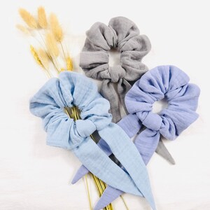 Foulchie / chouchou foulard / élastique cheveux / accessoire cheveux en double gaze