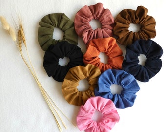 Chouchou / scrunchie / hair elastic / bohemian washed cotton hair accessory