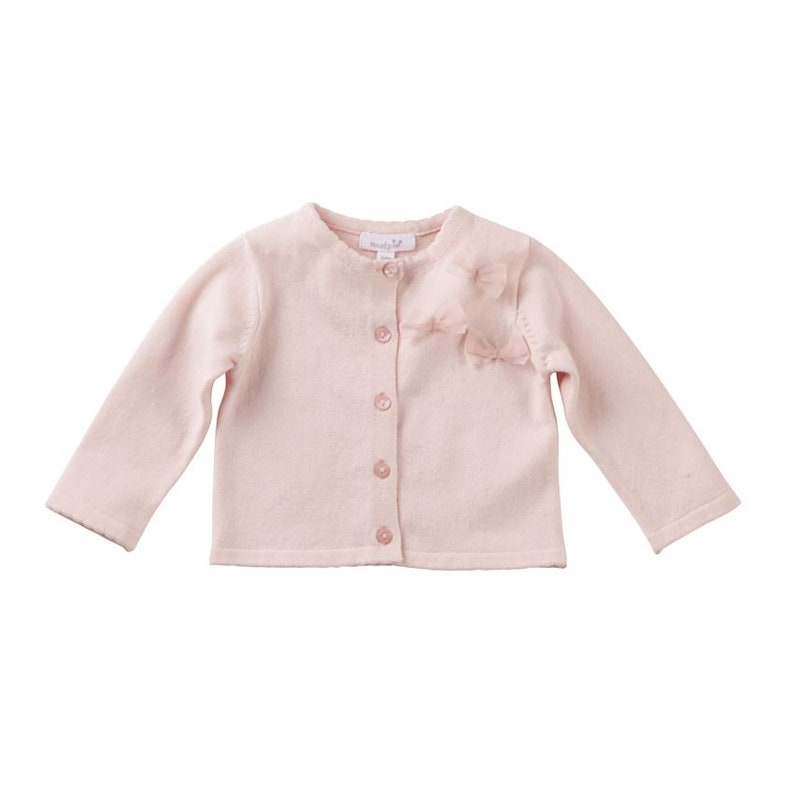 Girls Cardigan Baby Girls Pink Bow Cardigan Pink Cardigan Etsy UK