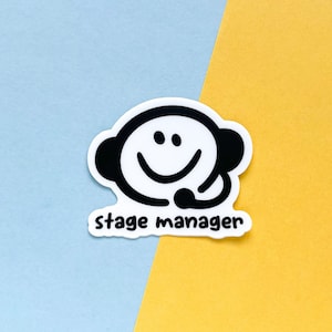Stage Manager Cartoon Sticker