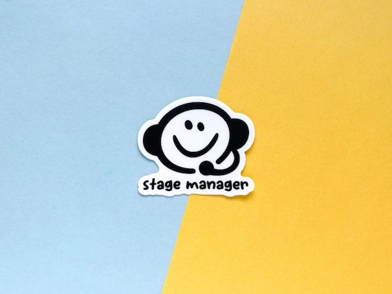 Stage Manager Cartoon Sticker