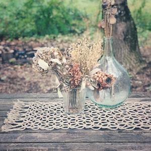 Macrame Table Runner, jute rope, boho table decor, rustic & bohemian style, boho wedding, housewarming gift, farmhouse vibe