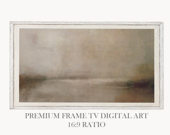 Brown Abstract Landscape Painting 4K Samsung Frame TV Art Living Room Bedroom Digital Textured Oil Canvas Hisense TCL Nxtframe Art Mode LG