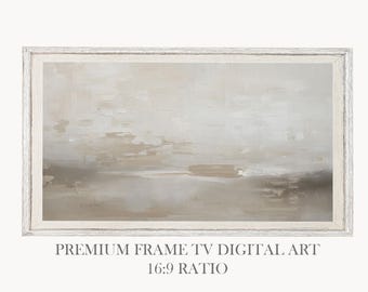 Scandi Abstract Painting 4K Samsung Frame TV Art Beige Decor Living Room Bedroom Digital Textured Canvas Hisense TCL Nxtframe Art Mode LG