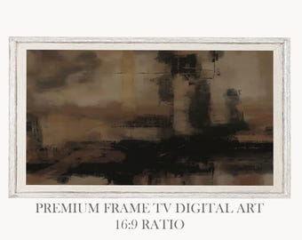 Rustic Abstract Painting 4K Samsung Frame TV Art Japandi Decor Living Room Bedroom Digital Textured Canvas Hisense TCL Nxtframe Art Mode LG