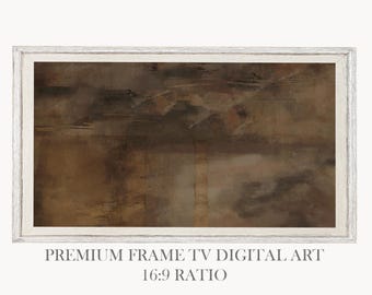 Brown Wabi-Sabi Abstract Painting 4K Samsung Frame TV Art Living Room Bedroom Digital Textured Oil Canvas Hisense TCL Nxtframe Art Mode LG