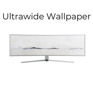 Ultrawide Desktop Wallpaper Monitor Ultra Wide Background for PC Screensaver Lock Screen Widescreen Gray Beige Abstract Painting by Artist